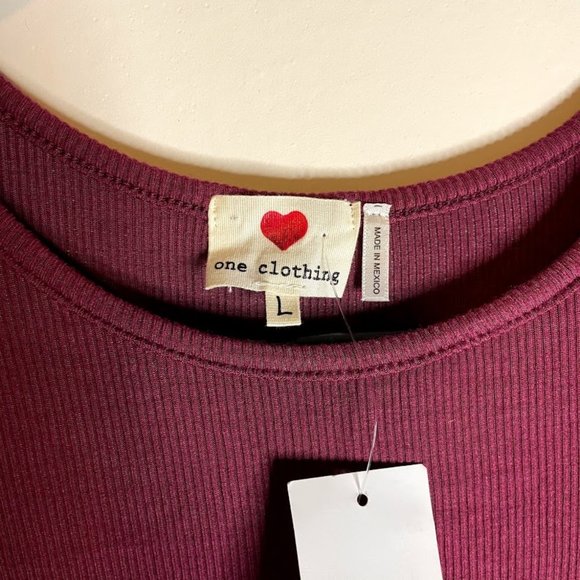 Burgundy Hi-Low Skater Dress L - Picture 3 of 4